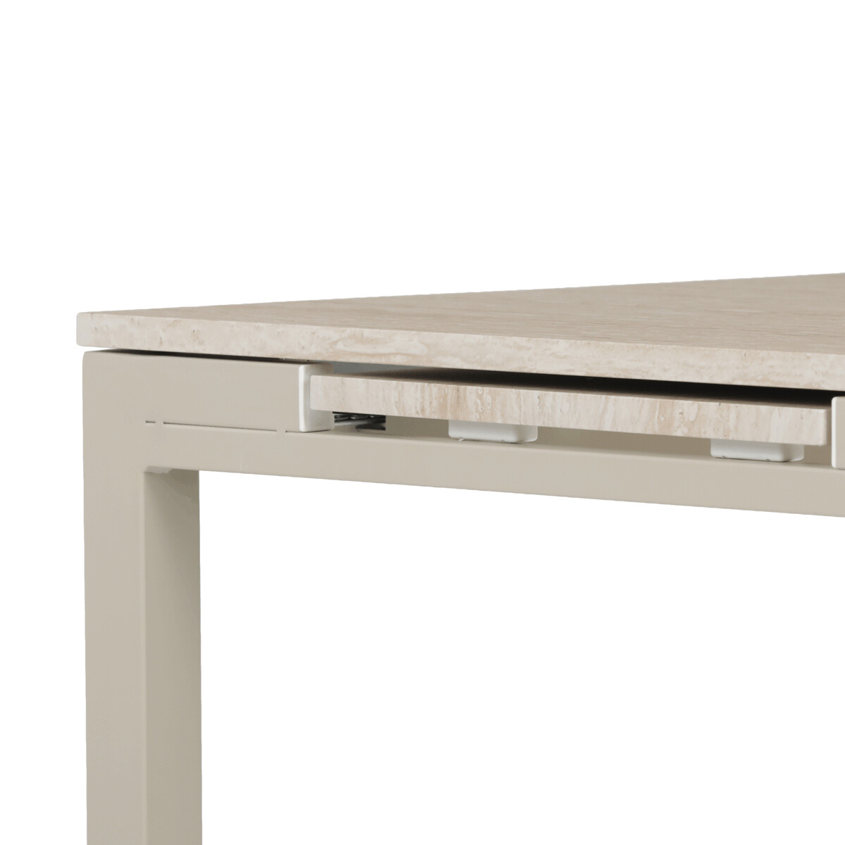 Rozkladací jedálenský stôl MDF/melamín/kov GDT-206 Hnedá