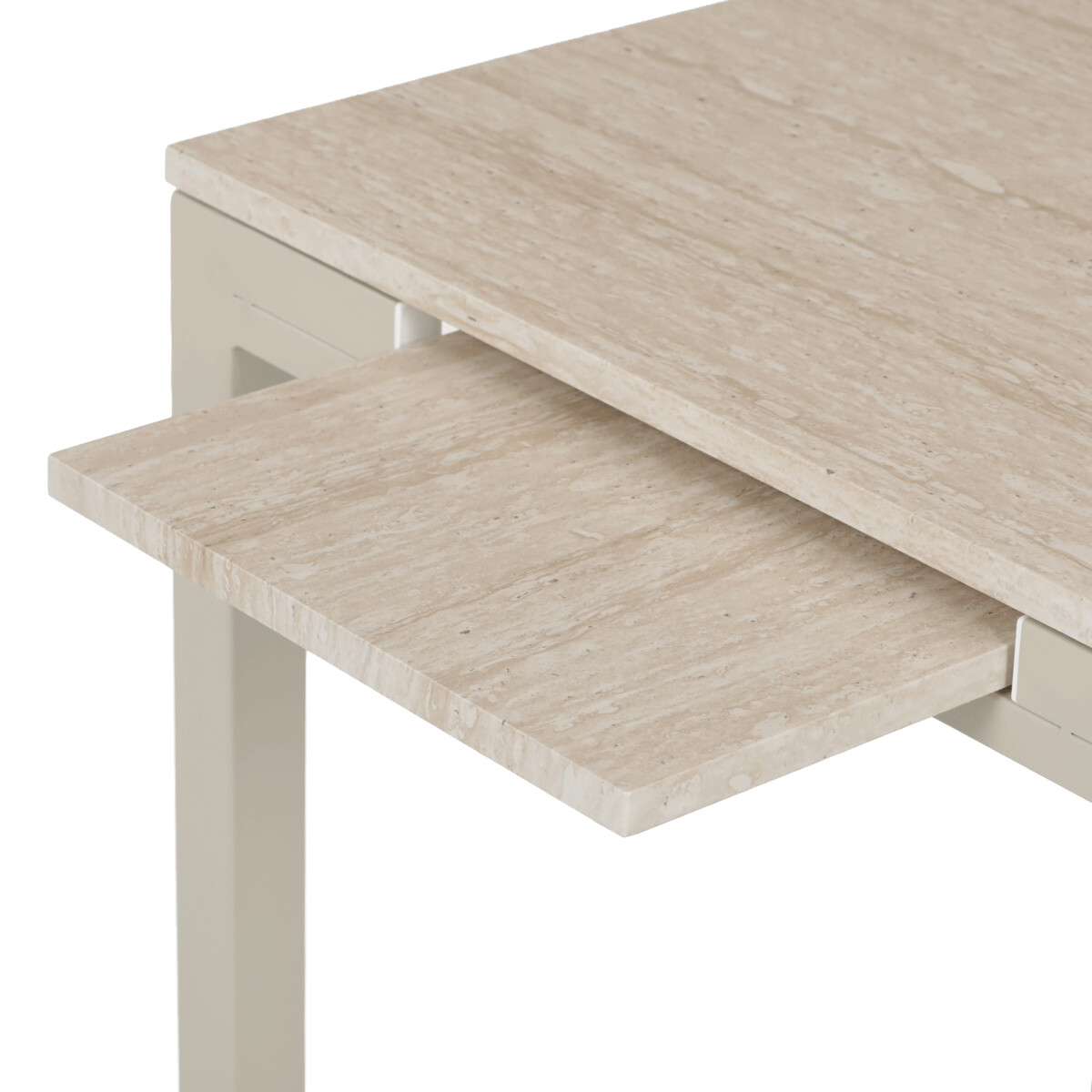 Rozkladací jedálenský stôl MDF/melamín/kov GDT-206 Hnedá