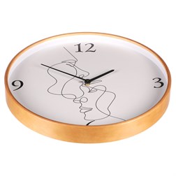 Hodiny nástěnné, MDF s dřevěným rámem, 40cm.