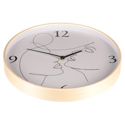 Hodiny nástěnné, MDF s dřevěným rámem, 40cm.