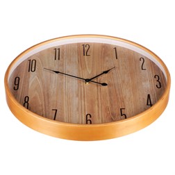 Hodiny nástěnné, MDF s dřevěným rámem, 53cm.