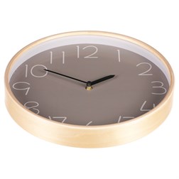 Hodiny nástěnné, MDF s dřevěným rámem, 32cm.