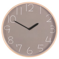 Hodiny nástěnné, MDF s dřevěným rámem, 32cm.