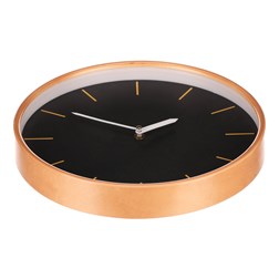 Hodiny nástěnné - bez číslic, dřevěný rám, černé, 32 cm