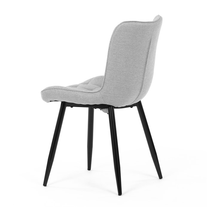 Jedálenská stolička, sivá, látka, HC-462 SIL2