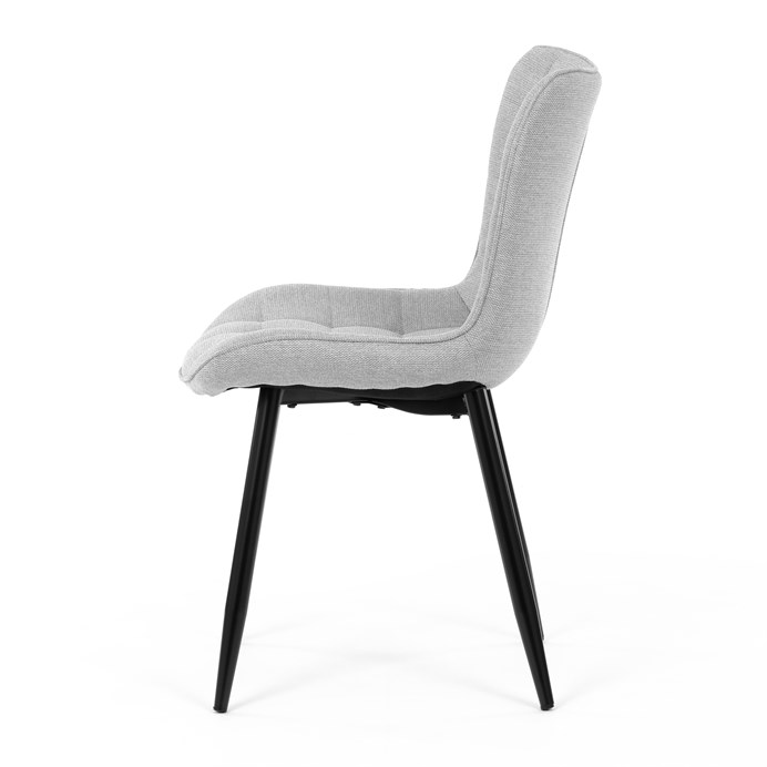 Jedálenská stolička, sivá, látka, HC-462 SIL2