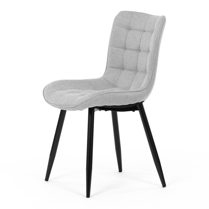 Jedálenská stolička, sivá, látka, HC-462 SIL2