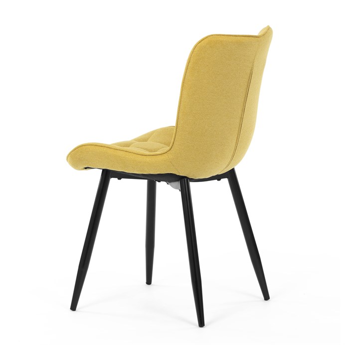 Jedálenská stolička, žltá, látka, HC-462 YEL2