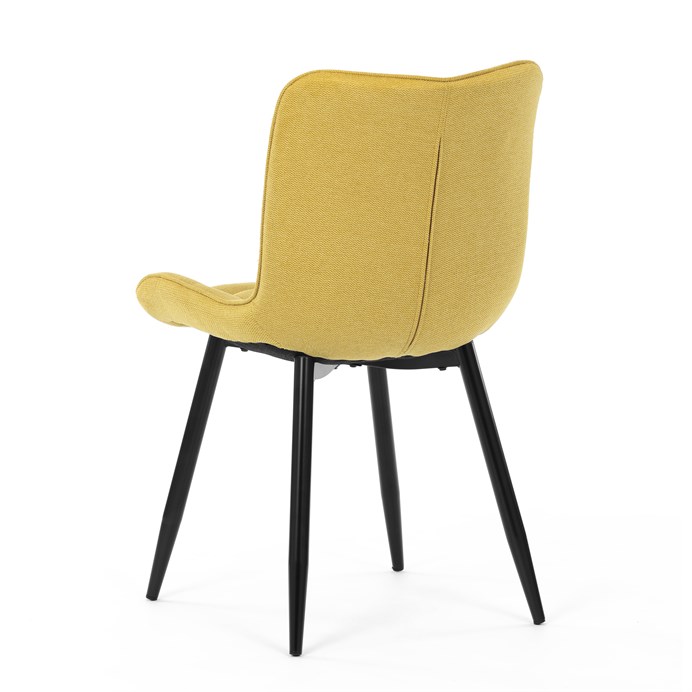Jedálenská stolička, žltá, látka, HC-462 YEL2