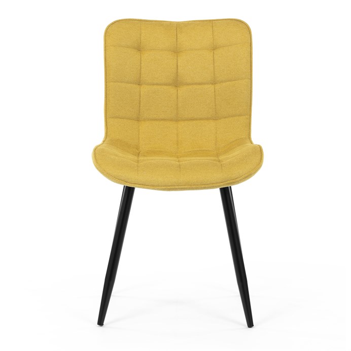 Jedálenská stolička, žltá, látka, HC-462 YEL2