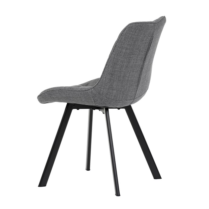 Jedálenská stolička, sivá, látka, HC-465 GREY2
