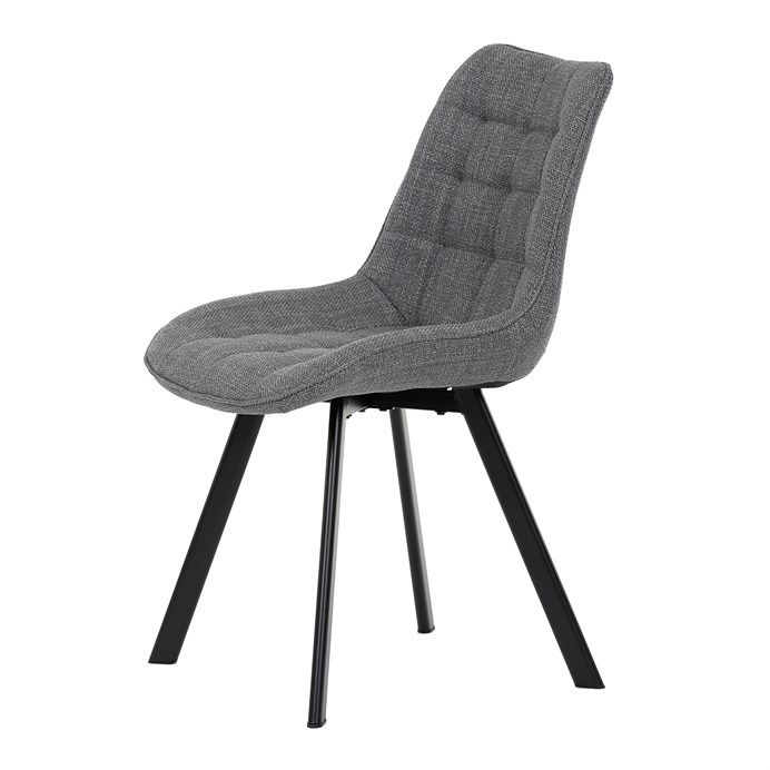 Jedálenská stolička, sivá, látka, HC-465 GREY2