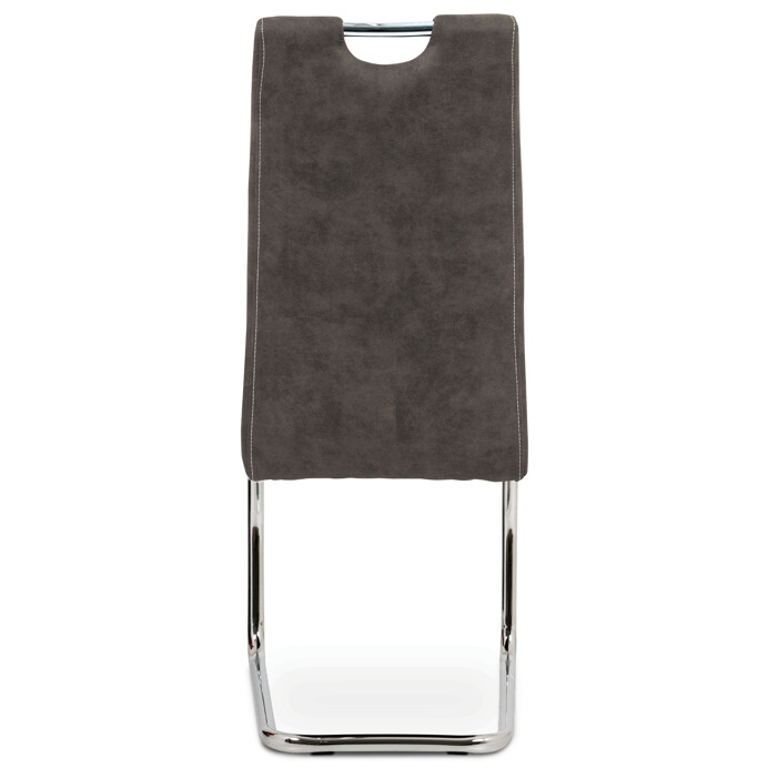 Jedálenská stolička, antracitová látka COWBOY, kov chrom HC-483 GREY3