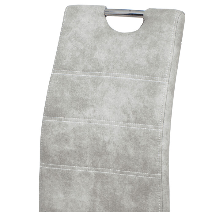 Jedálenská stolička látka strieborná COWBOY / chrom HC-486 SIL3