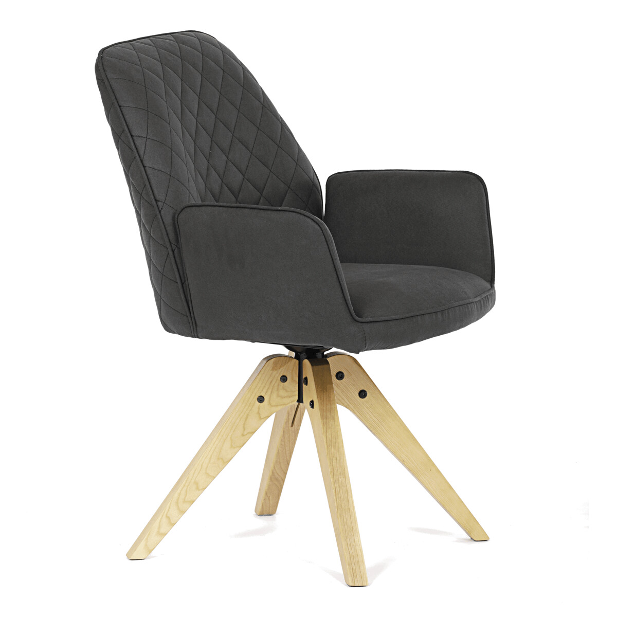 Jedálenské kreslo látka/drevo HC-539 BK3