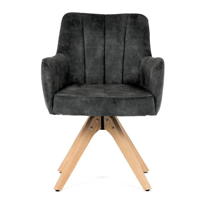 Jedálenská stolička, zelená, zamatová látka, HC-D7188 GRN4