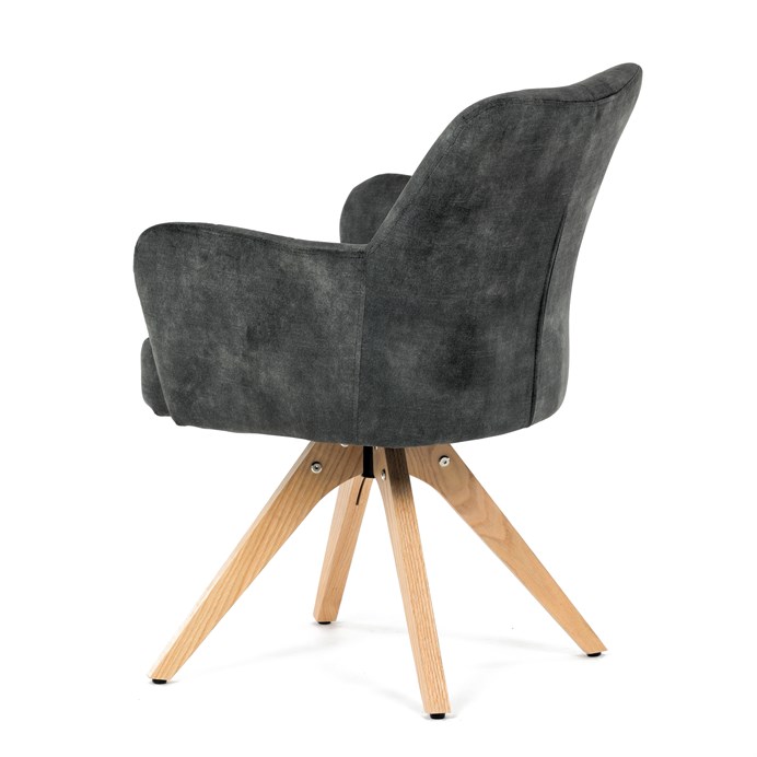 Jedálenská stolička, zelená, zamatová látka, HC-D7188 GRN4