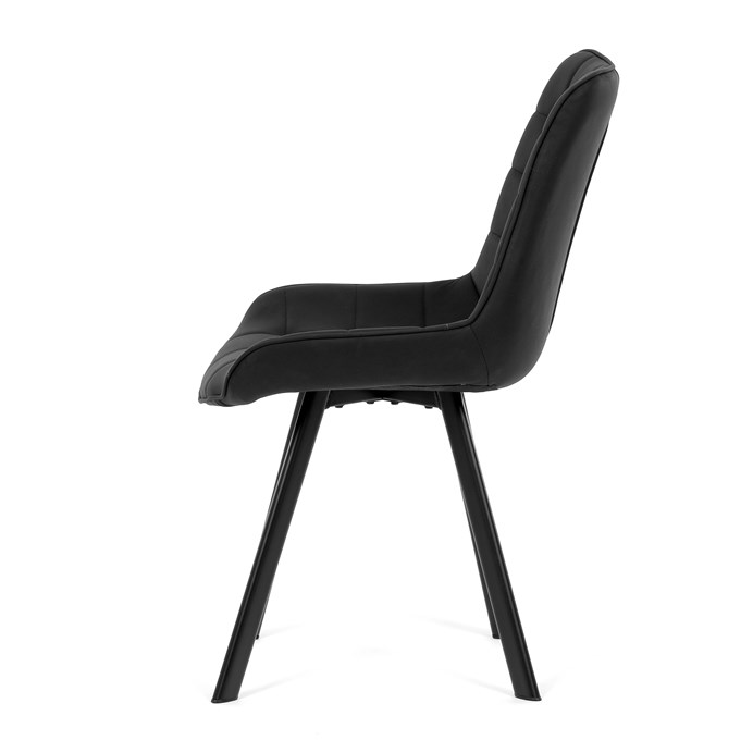 Jedálenská stolička, čierna, látka vintage, HC-V3066 BK3