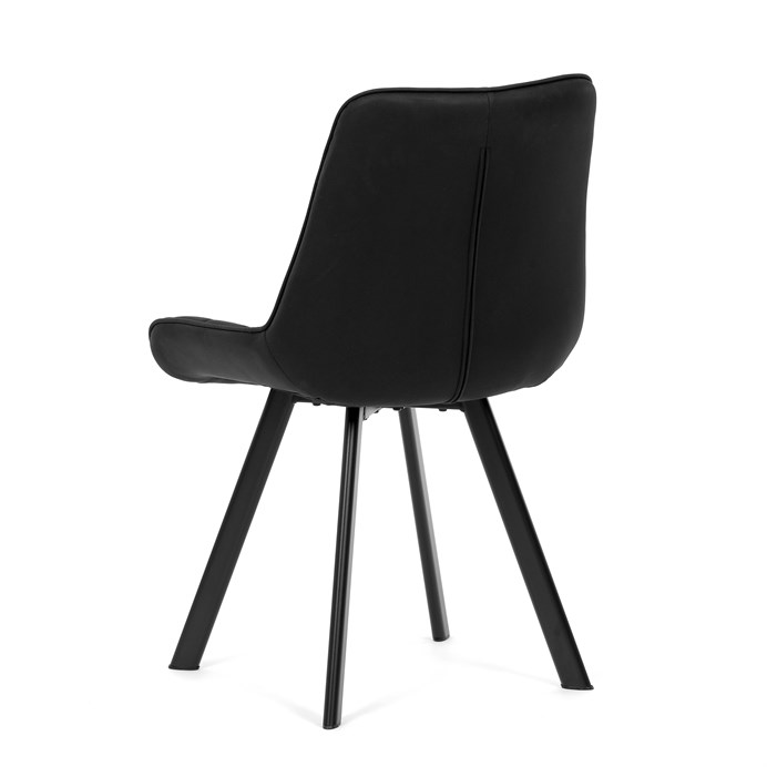 Jedálenská stolička, čierna, látka vintage, HC-V3066 BK3