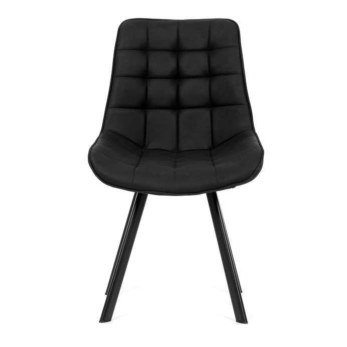 Jedálenská stolička, čierna, látka vintage, HC-V3066 BK3