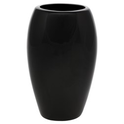 Váza keramická, černá