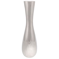 Váza keramická stříbrná.