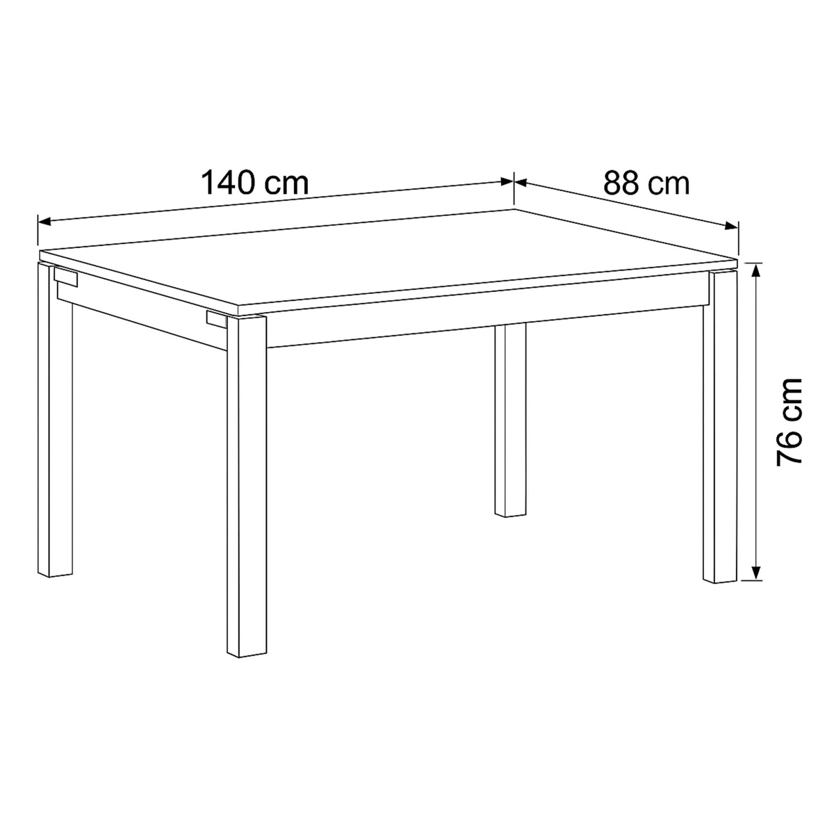 Jedálenský stôl HT-725 OAK Prírodné