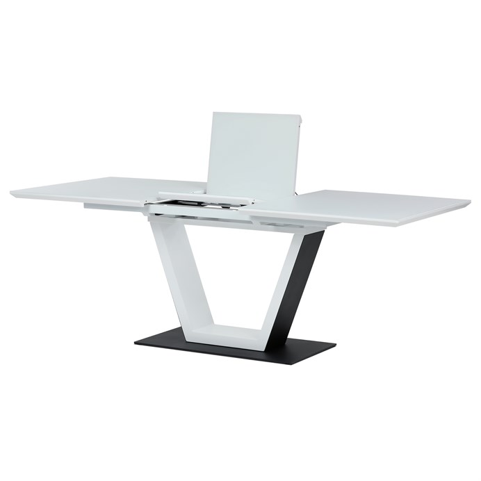 Jedálenský stôl rozkladací 160x90cm, mdf, biela, HT-D1931 WT