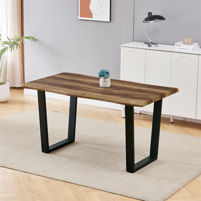 Jedálenský stôl 140x80cm, mdf, old wood, HT-F4214 OLW