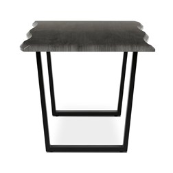 Stůl jídelní, 160x90x75 cm, MDF deska, dekor šedý dub, kovová nohy ve tvaru U, černý matný lak