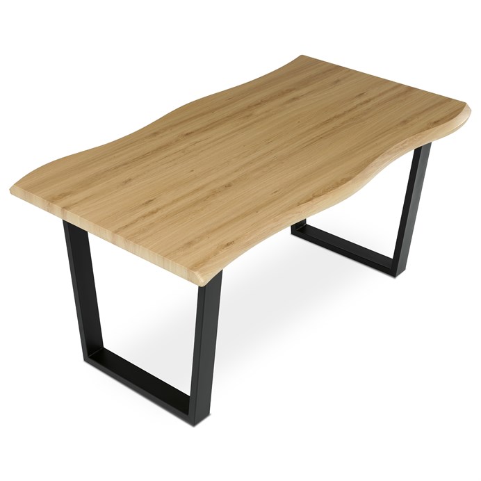 Jedálenský stôl 160x90cm, mdf, divoký dub, HT-F4216 OAK