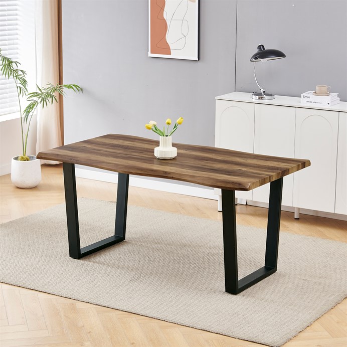 Jedálenský stôl 160x90cm, mdf, old wood, HT-F4216 OLW