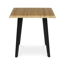 Stůl jídelní, 130x80x75 cm, MDF deska, dekor divoký dub, kov, černý lak