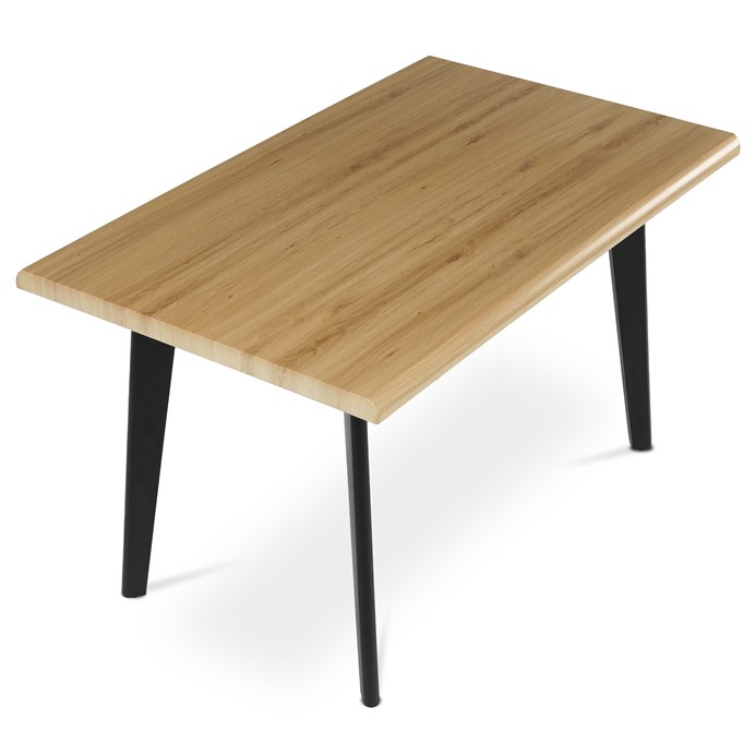 Jedálenský stôl 130x80cm, mdf, divoký dub, HT-F4413 OAK