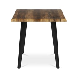 Stůl jídelní, 130x80x75 cm, MDF deska, dekor staré dřevo, kov, černý lak