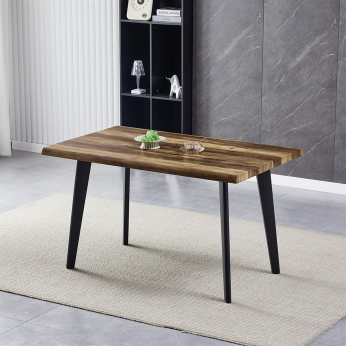 Jedálenský stôl 130x80cm, mdf, old wood, HT-F4413 OLW