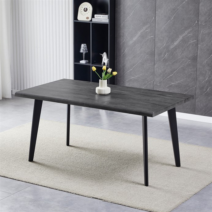 Jedálenský stôl 160x90cm, mdf, sivý dub, HT-F4416 GREY