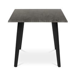 Stůl jídelní, 160x90x75 cm, MDF deska, dekor šedý dub, kov, černý lak