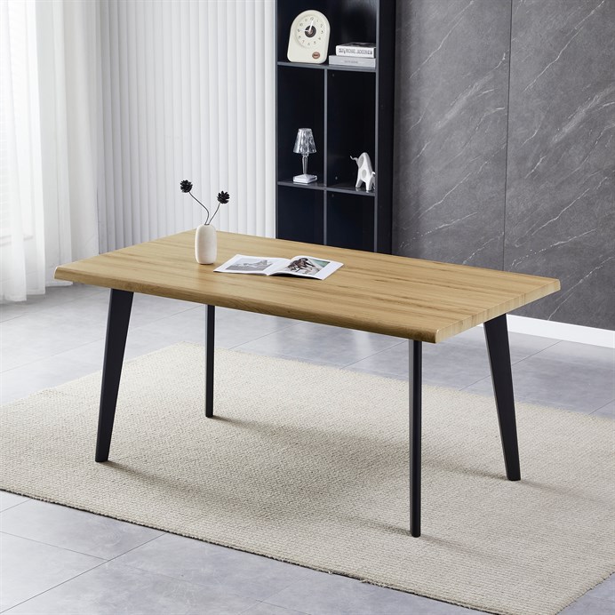 Jedálenský stôl 160x90cm, mdf, old wood, HT-F4416 OAK