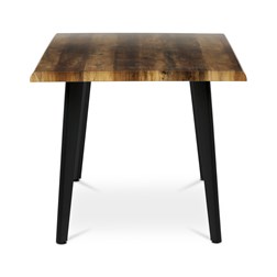 Stůl jídelní, 160x90x75 cm, MDF deska, dekor staré dřevo, kov, černý lak