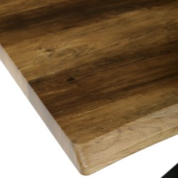 Stůl jídelní, 180x90x75 cm, MDF deska, dekor staré dřevo, kovová noha ve tvaru hvězdy, černý lak