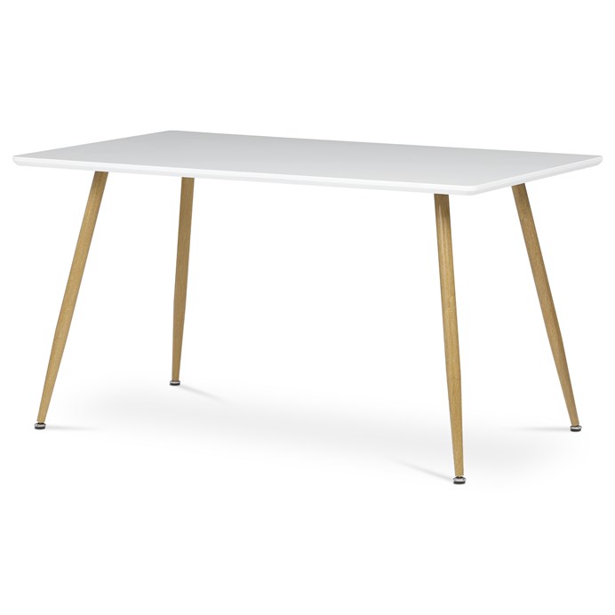 Jedálenský stôl 140x80cm, mdf, biela, HT-W1214 WT
