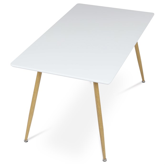 Jedálenský stôl 140x80cm, mdf, biela, HT-W1214 WT