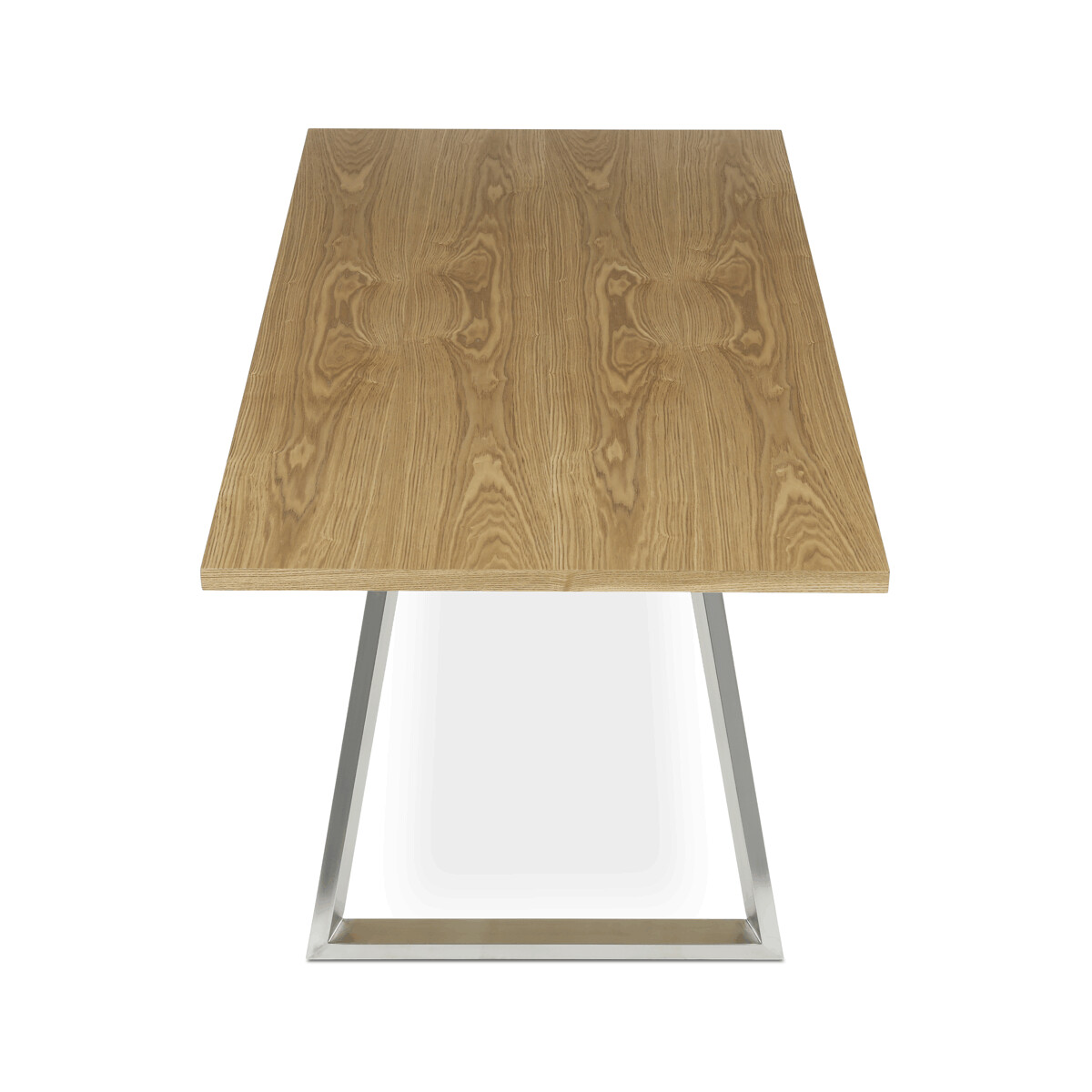 Jedálenský stôl dyha/brúsený nerez HT-W1515 OAK Dub