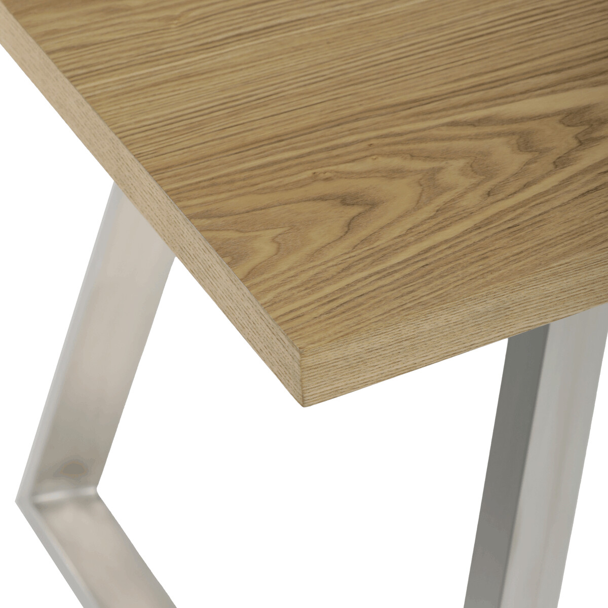 Jedálenský stôl dyha/brúsený nerez HT-W1515 OAK Dub