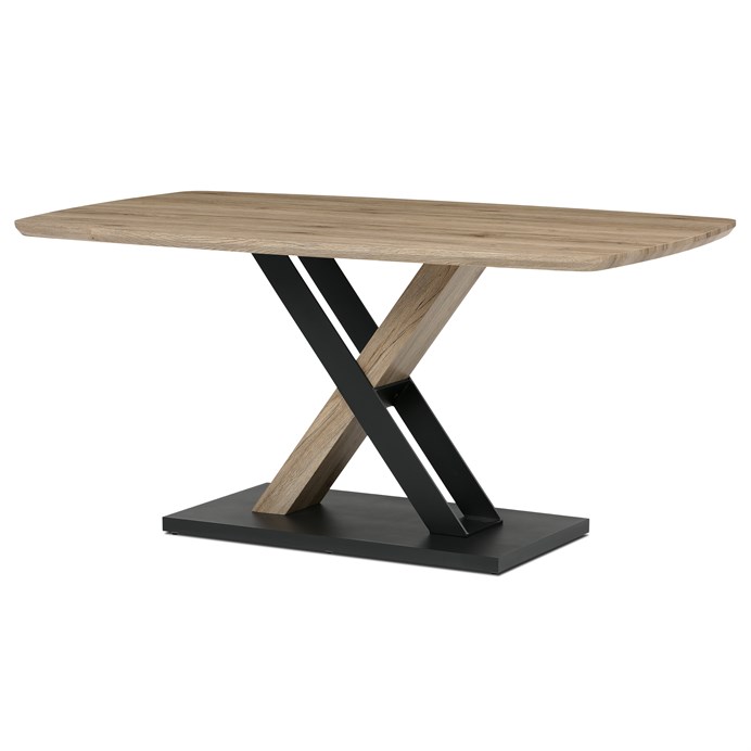 Jedálenský stôl 165x90cm, mdf, dub san remo, HT-W1570 SRE