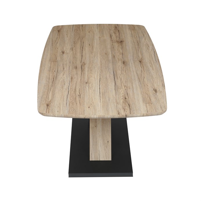 Jedálenský stôl 165x90cm, mdf, dub san remo, HT-W1570 SRE