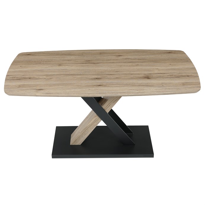 Jedálenský stôl 165x90cm, mdf, dub san remo, HT-W1570 SRE