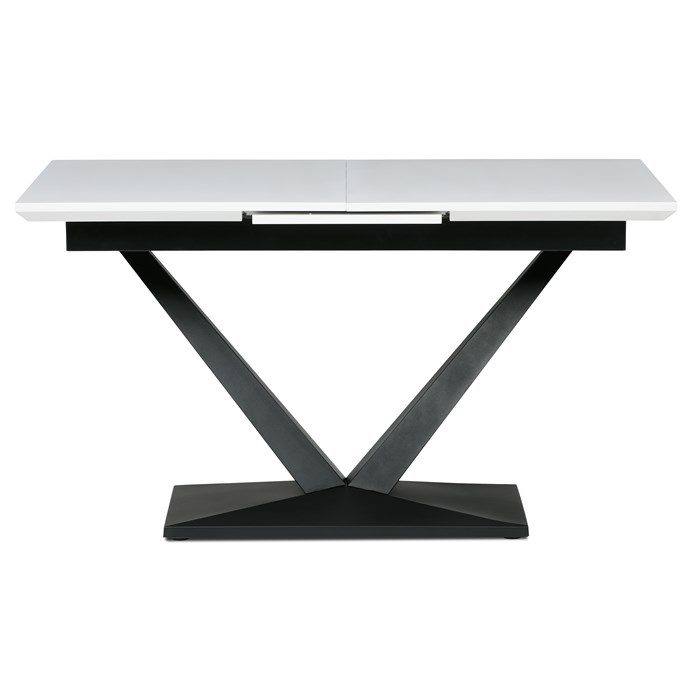 Jedálenský stôl rozkladací 140-180x85 cm, mdf, biela, HT-W1630 WT