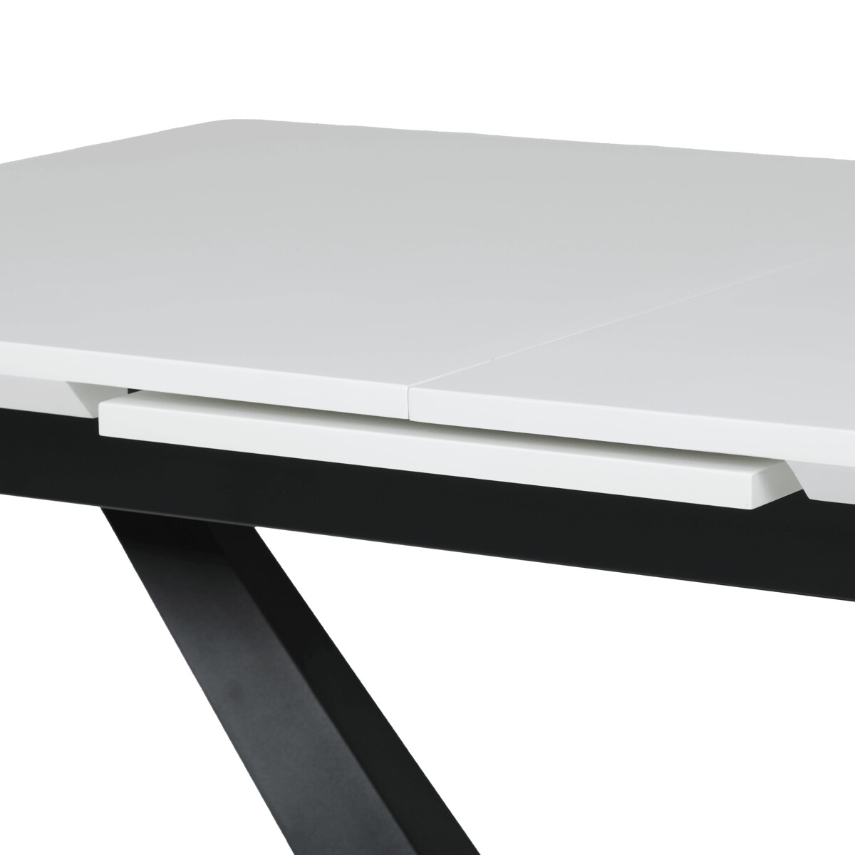 Rozkladací jedálenský stôl MDF/kov HT-W1630 WT Biela